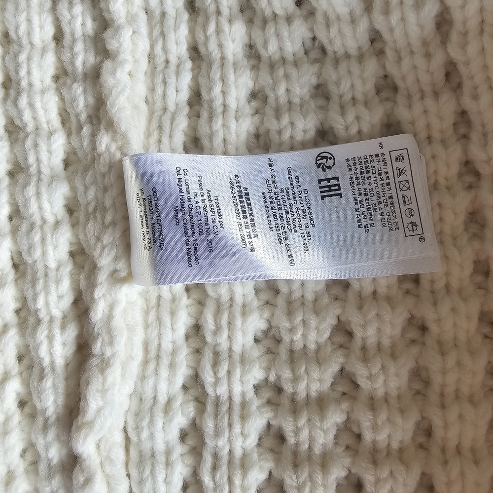 Maje Nordic Fair Isle Chunky Knit Wool Blend Cardigan Oversized Cozy Luxury S/M - Picture 10 of 13